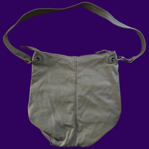 Y2K Aldo Large Crossbody Bag Suddede Gray Faux Leather Emo Indie Sleaze Grunge - Picture 8 of 13